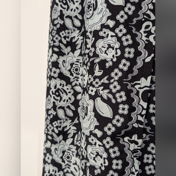 EXCELLENT USED CONDITION LU'S NAVY BLUE & TEAL CHIC WOMEN'S BOHO PANTS WIDE LEG - Picture 2 of 13